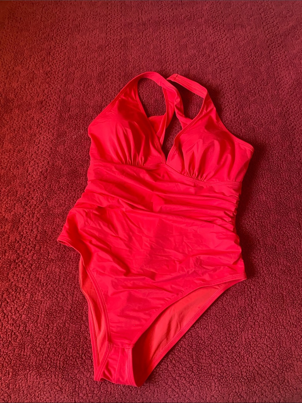Bright Red One-Piece Swimsuit